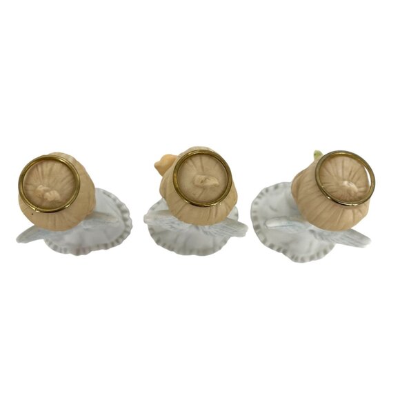 Holly Babes Ruth Morehead 1985 Set of Three Angels with Kitten Squirrel Bird - Picture 7 of 8